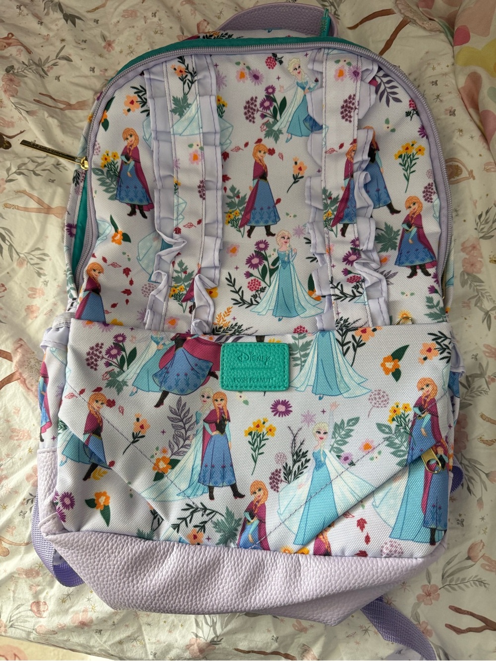 Posh Peanut Disney Frozen Collab Lavender Girls' Ruffle Backpack